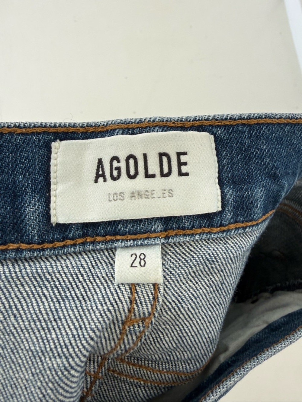 A Golde - ‘Carrie’ Denim Long Length Slim  Shorts - Picture 5 of 5